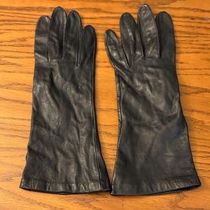 Black Leather Gloves